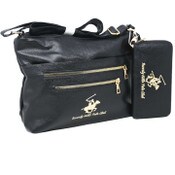 Wholesale - BHPC BLACK CROSSBODY HANDBAG W/WALLET, UPC: 608508232253